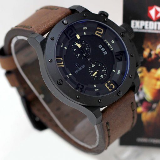 Expedition 6381 Black Steel Brown Leather