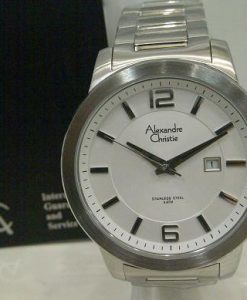 Alexandre Christie AC 8360 White Steel White Dial