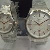 Alexandre Christie Couple AC 8363 White Steel White Dial Index Rosegold