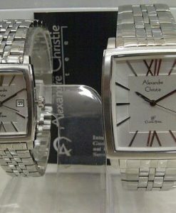 Alexandre Christie Couple AC 8366 White Steel White Dial