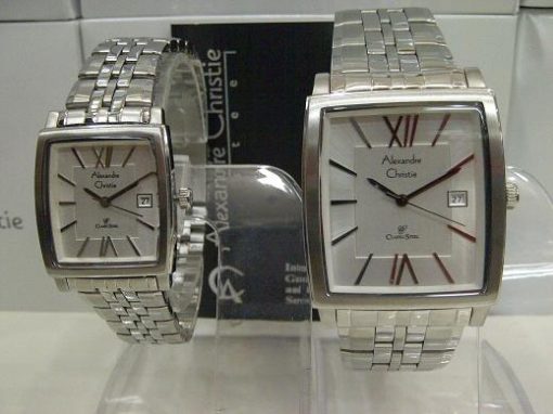 Alexandre Christie Couple AC 8366 White Steel White Dial