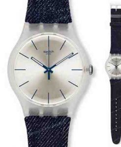 jam tangan Swatch SUOK103 DENIM original