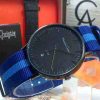 Alexandre Christie Couple AC 8420 Black Canvas Biru