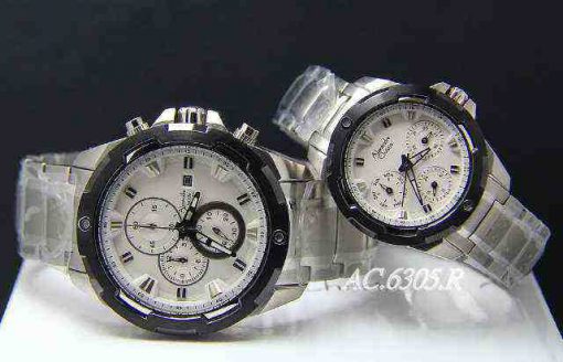 Alexandre Christie Couple AC 6305 White Steel White Dial