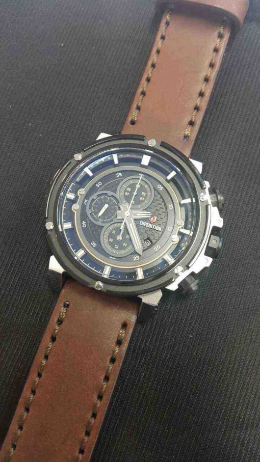 Expedition 6649 White Steel Brown Leather