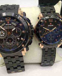 Jam tangan Expedition 6402 couple black rosegold