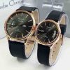 Alexandre Christie Couple AC 8446 Rosegold Steel Black Dial