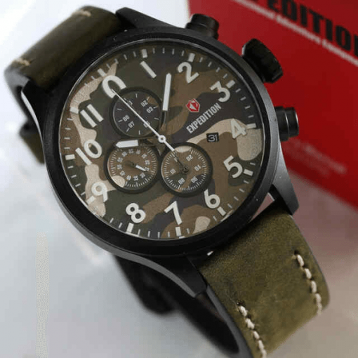 Expedition 6678MC Army Black Steel Angka Putih