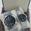 Alexandre Christie Couple AC 8448 White Steel Black Dial