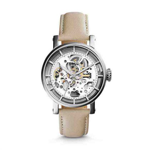 Jam Tangan Wanita Fossil ME3069 Mechanical Bone Leather Watch