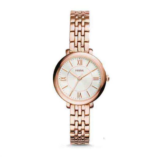 Jam Tangan Wanita Fossil ES3799 Jacqueline Mini Rose-Tone Stainless Steel Watch