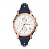 Jam Tangan Wanita Fossil ES3838 Original Boyfriend Chronograph Navy Leather Watch