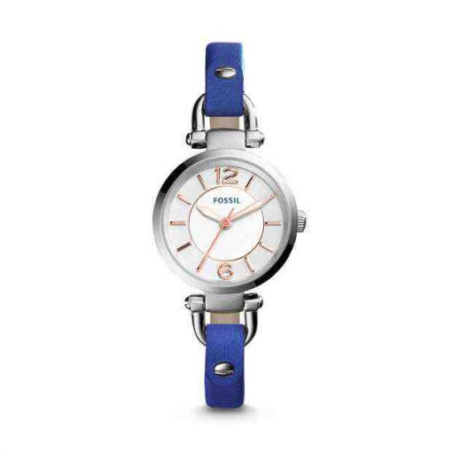 Jam Tangan Wanita Fossil ES4001 Georgia Mini Indigo-Dyed Leather Watch