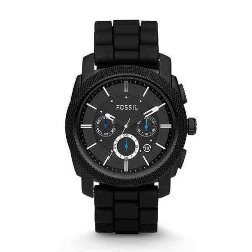 Fossil FS4487 Machine Chronograph Black Silicone Watch