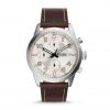 Fossil FS5138 Daily Chronograph Brown Leather Watch