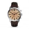 Fossil FS5178 Pilot 54 Chronograph Dark Brown Leather Watch