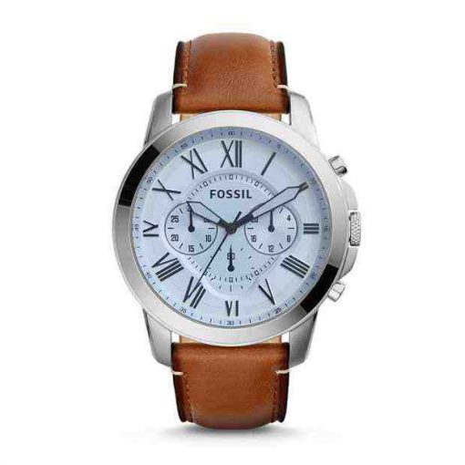 Grant Chronograph Light Brown Leather Watch Fossil FS5184