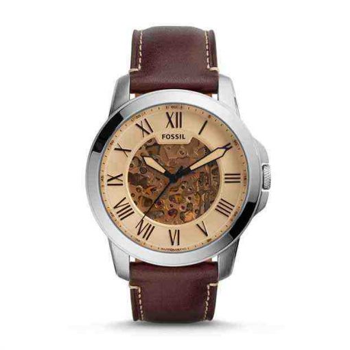 Fossil ME3122 Grant Chronograph Dark Brown Leather Watch 