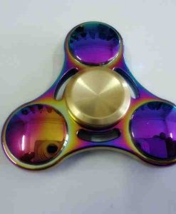 fidget spinner traingle rainbow