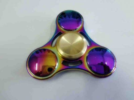 fidget spinner traingle rainbow