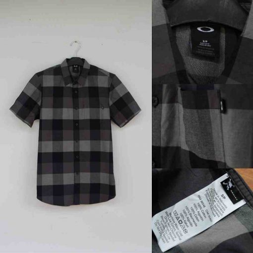 Oakley Short Sleeve Checkered Regular Shirt Black Original