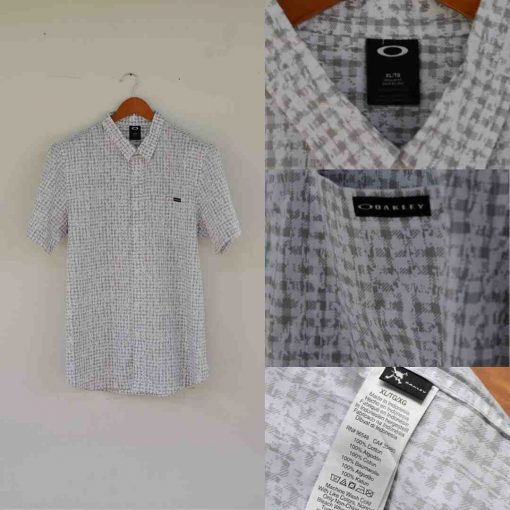 Oakley Short Sleeve Woven White Patterned Original