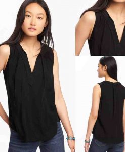 Old Navy Relaxed Lightweight Sleeveless Top for Women Black Original