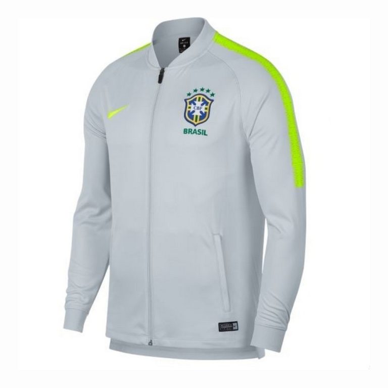 Jual Jaket  Pria  Nike  Brazil Dri Fit Squad Original Putih 