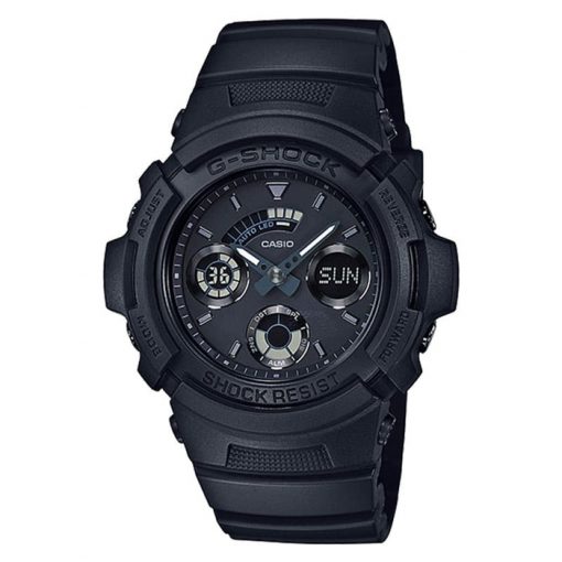 Jam Tangan Pria Casio G-Shock AW-591BB-1ADR Water Resistant 200M Black Resin Original Murah