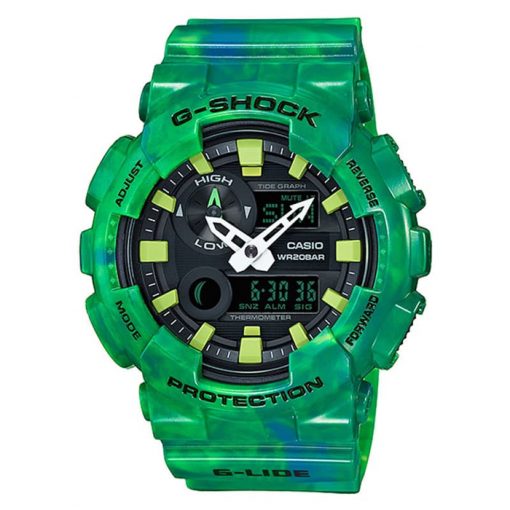 Jam Tangan Pria Casio G-Shock G-Lide GAX-100MB-3ADR - Water Resistance 200M Green Resi Original Murah