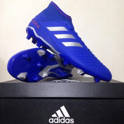 Sepatu Bola Adidas Predator 19.3 FG Bold Blue Silver BB8112 Original  Murah