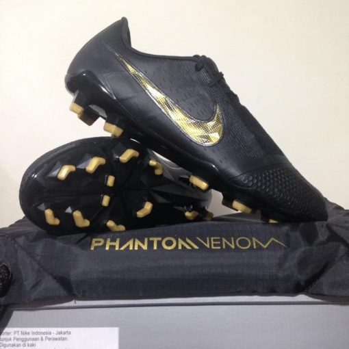 Sepatu Bola Nike Phantom Venom Elite FG Black Gold AO7540-077 Original  Murah