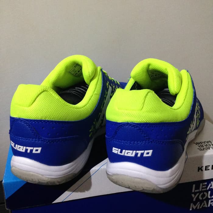 Jual Sepatu Futsal Kelme Subito  6 0 Blue Lime 55820 900 