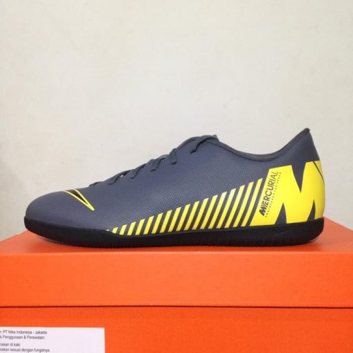 Sepatu Futsal Nike Vapor 12 Club IC Dark Grey Yellow AH7385-070 Original  Murah