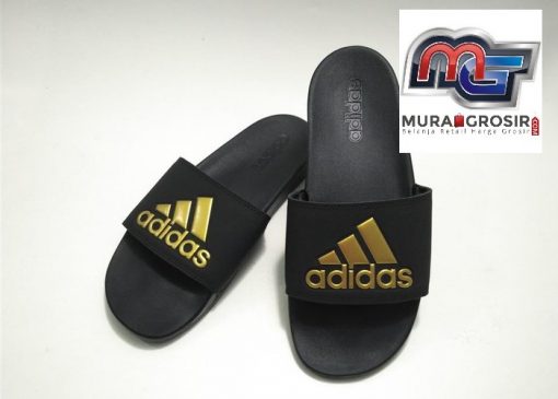 SANDAL SLIDE - ADIDAS ADILETTE COMFORT ORIGINAL B41742 BLACK/GOLD Murah