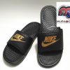 SANDAL SLIDE NIKE BENASSI JDI ORIGINAL 343880016 BLACK/METALLIC GOLD Murah