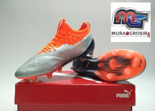 SEPATU BOLA PUMA ONE 1 LTH FG/AG ORIGINAL 10473501 SILVER NEW 2018 Murah