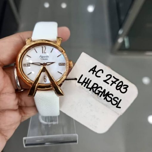 Jam Tangan Alexandre Christie Wanita AC 2703 AC2703 White Original