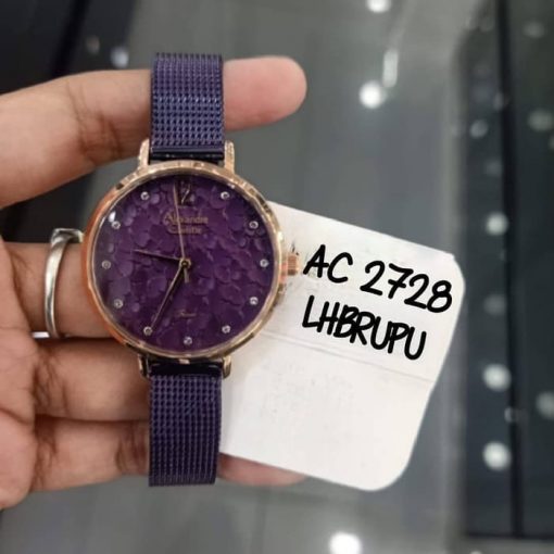 Jam Tangan Alexandre Christie Wanita AC 2728 AC2728 Rosegold Purple Original