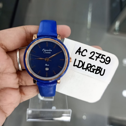 Jam Tangan Alexandre Christie Wanita AC 2759 AC2759 Blue Original