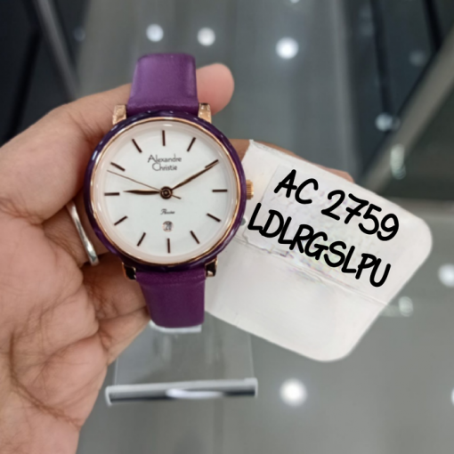 Jam Tangan Alexandre Christie Wanita AC 2759 AC2759 Purple Original