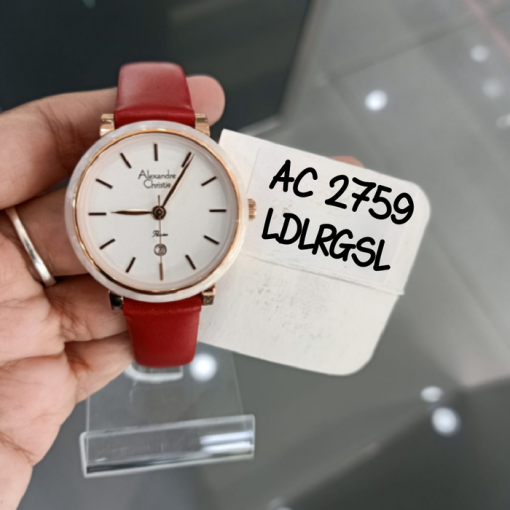 Jam Tangan Alexandre Christie Wanita AC 2759 AC2759 Red Original