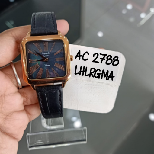 Jam Tangan Alexandre Christie Wanita AC 2788 AC2788 Rosegold Black Original