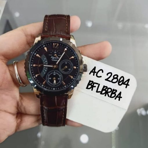 Jam Tangan Alexandre Christie Wanita AC 2804 AC2804 Black Rosegold Brown Original