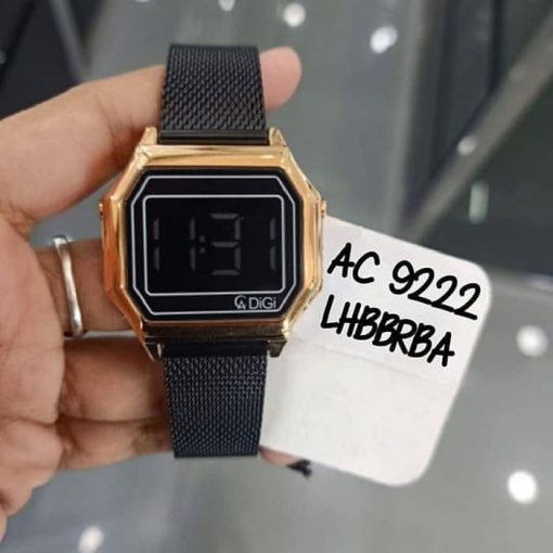 Jam Tangan Alexandre Christie Wanita AC 9222 AC9222 Digital Black Rosegold Ori