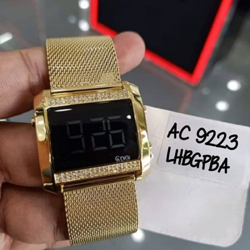 Jam Tangan Alexandre Christie Wanita AC 9223 AC9223 Digital Gold Original