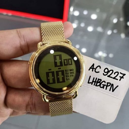 Jam Tangan Alexandre Christie Wanita AC 9227 AC9227 Digital Gold Original