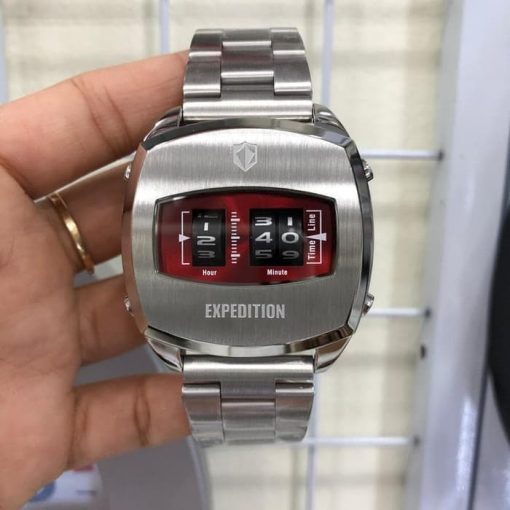 Jam Tangan EXPEDITION E 6790 - JAM TANGAN PRIA ORIGINAL - SILVER RED