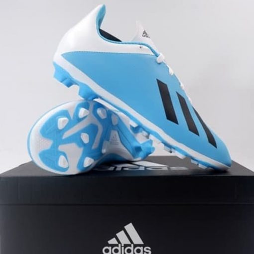 Sepatu Bola Anak Adidas X 19.4 FXG JR Cyan Black F35361 Original BNIB Murah