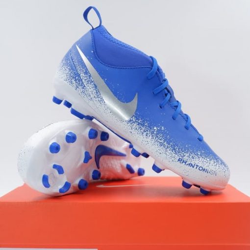 Sepatu Bola Anak Nike JR Phntm VSN Club DF FG/MG Blue White AO3288-410 Murah